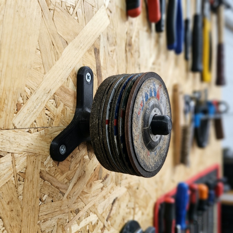 Workshop Tools Storage - 1 Stück Wandhalterung für 125mm Winkelschleifer,