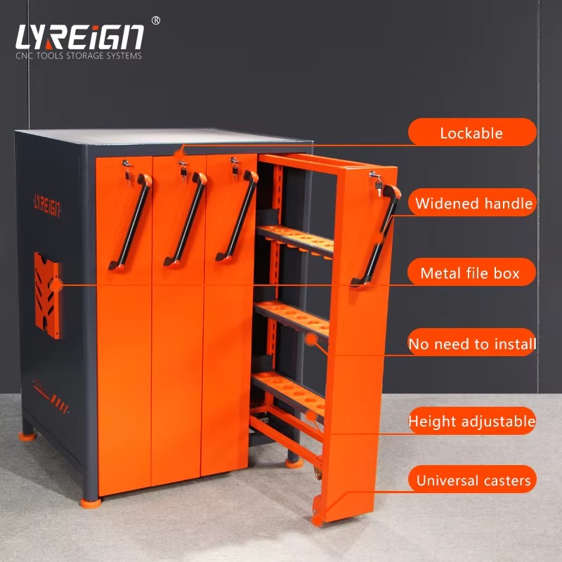 Workshop Tools Center - LYREIGN Vertikaler Schubladen-CNC-Werkzeughalter Schrank mit Großer