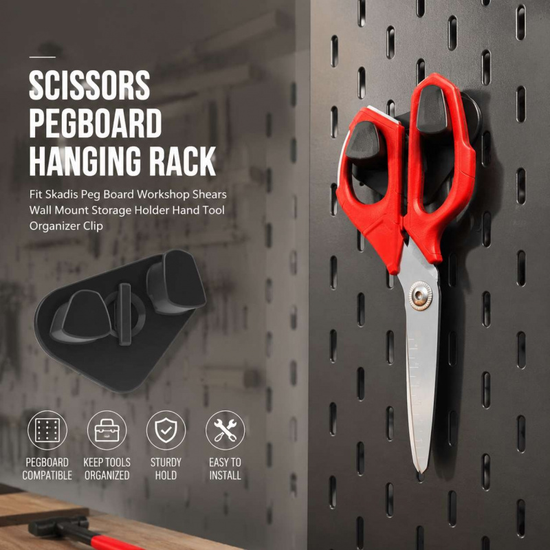 Workshop Tools.Hanging Board - Scherenhalter für Pegboard, Passend für Skadis